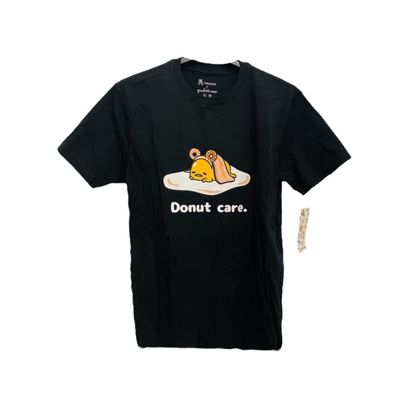 NEW Tokidoki x Gudetama Donut Care Cute Lazy Egg Black T-Shirt Men Large Tee NWT - Picture 3 of 4